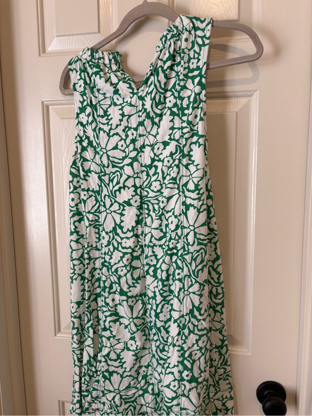 LOFT Green and White Floral Maxi Dress